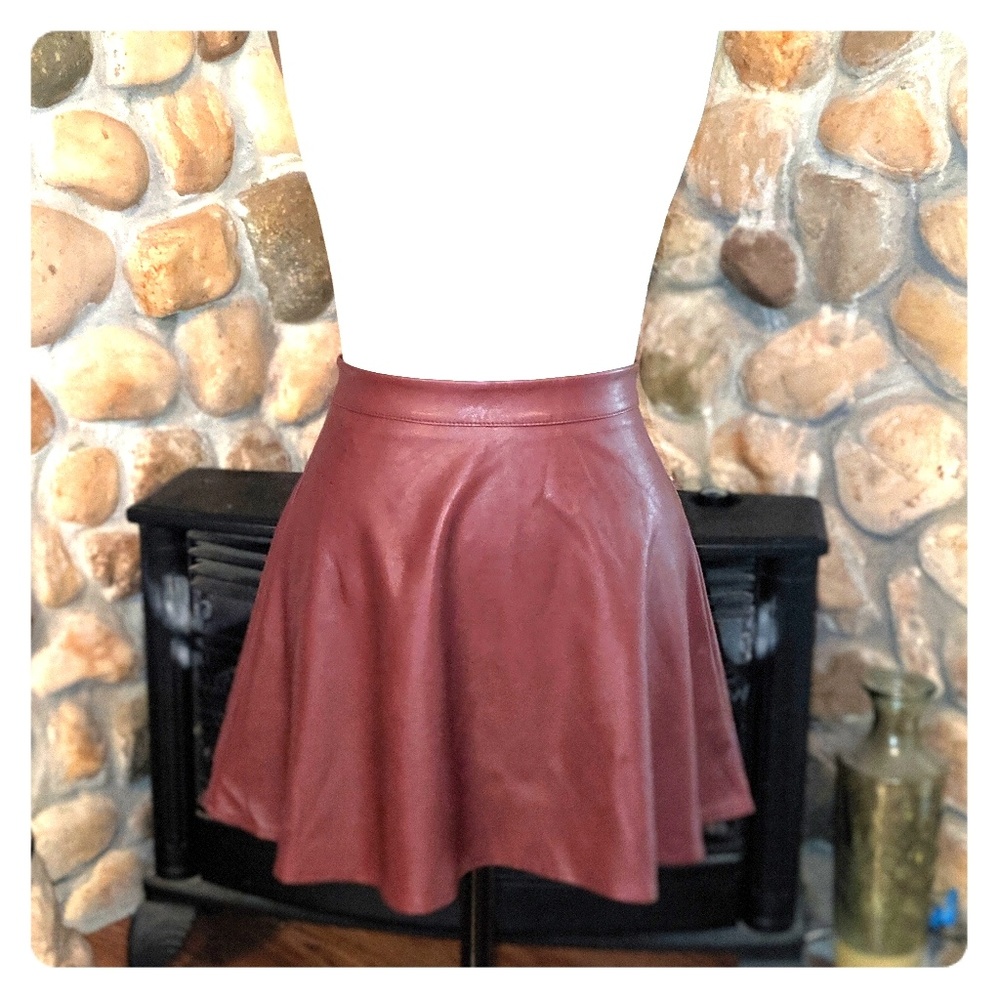 Faux Leather Skirt
